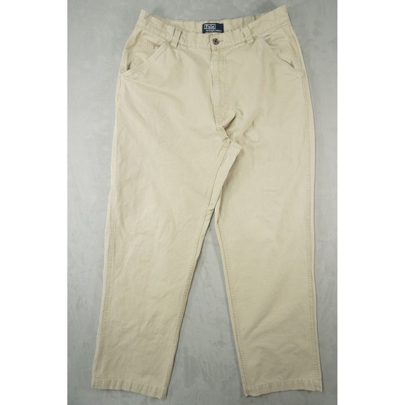 Vintage Ralph Lauren Pants Mens 32x30.5 Beige Painter Carpenter Baggy